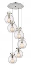  116-410-1PS-PN-G410-8SDY - Newton Sphere - 6 Light - 19 inch - Polished Nickel - Cord hung - Multi Pendant