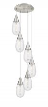  116-450-1P-SN-G450-6SCL - Malone - 6 Light - 17 inch - Brushed Satin Nickel - Multi Pendant