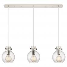  123-410-1PS-PN-G410-8SDY - Newton Sphere - 3 Light - 40 inch - Polished Nickel - Cord hung - Linear Pendant