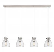  124-410-1PS-PN-G412-8SDY - Newton Bell - 4 Light - 52 inch - Polished Nickel - Linear Pendant