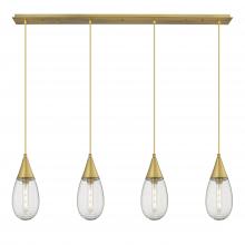  124-450-1P-BB-G450-6SCL - Malone - 4 Light - 50 inch - Brushed Brass - Linear Pendant