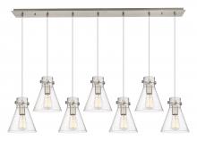  127-410-1PS-SN-G411-8SDY - Newton Cone - 7 Light - 52 inch - Brushed Satin Nickel - Linear Pendant