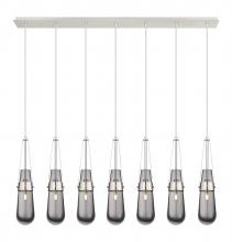  127-452-1P-PN-G452-4SM - Milan - 7 Light - 48 inch - Polished Nickel - Linear Pendant