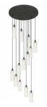  132BK-B-13P-BK-G434-12SDY - Crown Point - 13 Light - 32 inch - Matte Black - Multi Pendant