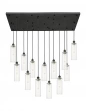  154BK-B-13P-BK-G434-12CL - Crown Point - 13 Light - 54 inch - Matte Black - Multi Pendant