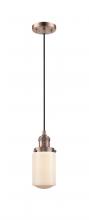  201C-AC-G311 - Dover - 1 Light - 5 inch - Antique Copper - Cord hung - Mini Pendant