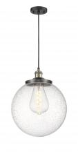  201C-BAB-G204-14 - Beacon - 1 Light - 14 inch - Black Antique Brass - Cord hung - Mini Pendant