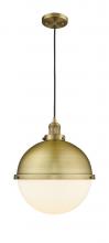  201C-BB-HFS-121-BB - Hampden - 1 Light - 13 inch - Brushed Brass - Cord hung - Pendant