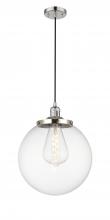  201C-PN-G202-14 - Beacon - 1 Light - 14 inch - Polished Nickel - Cord hung - Mini Pendant