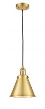  201C-SG-M13-SG - Appalachian - 1 Light - 8 inch - Satin Gold - Cord hung - Mini Pendant