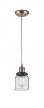  201CBP-ACBK-G52 - Bell - 1 Light - 5 inch - Antique Copper - Cord hung - Mini Pendant