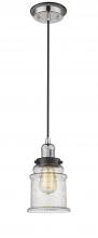  201CBP-PNBK-G184 - Canton - 1 Light - 6 inch - Polished Nickel - Cord hung - Mini Pendant