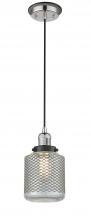  201CBP-PNBK-G262 - Stanton - 1 Light - 6 inch - Polished Nickel - Cord hung - Mini Pendant