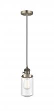  201CSW-AB-G314 - Dover - 1 Light - 5 inch - Antique Brass - Cord hung - Mini Pendant