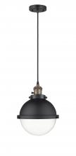  201CSW-BAB-HFS-82-BK - Hampden - 1 Light - 9 inch - Black Antique Brass - Cord hung - Mini Pendant