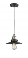  201CSW-BAB-M6 - Railroad - 1 Light - 8 inch - Black Antique Brass - Cord hung - Mini Pendant