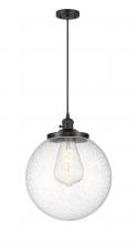  201CSW-BK-G204-14 - Beacon - 1 Light - 14 inch - Matte Black - Cord hung - Mini Pendant