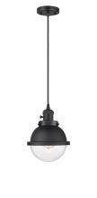  201CSW-BK-HFS-62-BK - Hampden - 1 Light - 7 inch - Matte Black - Cord hung - Mini Pendant