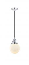  201CSW-PC-G201-6 - Beacon - 1 Light - 6 inch - Polished Chrome - Cord hung - Mini Pendant