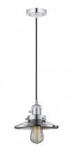  201CSW-PC-M7 - Railroad - 1 Light - 8 inch - Polished Chrome - Cord hung - Mini Pendant