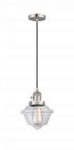  201CSW-SN-G532 - Oxford - 1 Light - 7 inch - Brushed Satin Nickel - Cord hung - Mini Pendant