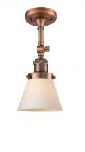  201F-AC-G61 - Cone - 1 Light - 6 inch - Antique Copper - Semi-Flush Mount