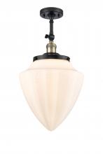  201F-BAB-G661-12 - Beacon - 1 Light - 12 inch - Black Antique Brass - Semi-Flush Mount