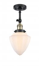  201F-BAB-G661-7 - Bullet - 1 Light - 6 inch - Black Antique Brass - Semi-Flush Mount