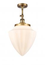  201F-BB-G661-12 - Beacon - 1 Light - 12 inch - Brushed Brass - Semi-Flush Mount