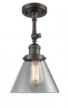  201F-OB-G42 - Cone - 1 Light - 8 inch - Oil Rubbed Bronze - Semi-Flush Mount