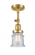  201F-SG-G184S - Canton - 1 Light - 5 inch - Satin Gold - Semi-Flush Mount