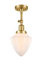  201F-SG-G661-7 - Bullet - 1 Light - 6 inch - Satin Gold - Semi-Flush Mount