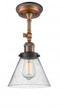  201FBP-ACBK-G44 - Cone - 1 Light - 8 inch - Antique Copper - Semi-Flush Mount