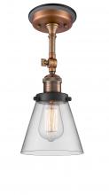  201FBP-ACBK-G62 - Cone - 1 Light - 6 inch - Antique Copper - Semi-Flush Mount