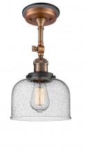  201FBP-ACBK-G74 - Bell - 1 Light - 8 inch - Antique Copper - Semi-Flush Mount