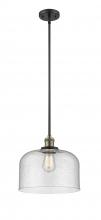  201S-BAB-G74-L - Bell - 1 Light - 12 inch - Black Antique Brass - Stem Hung - Mini Pendant