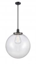  201S-BK-G202-18 - Beacon - 1 Light - 18 inch - Matte Black - Stem Hung - Pendant