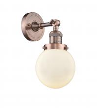  203-AC-G201-6-LED - Beacon - 1 Light - 6 inch - Antique Copper - Sconce