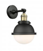 Innovations Lighting 203-BAB-HFS-61-BK - Hampden - 1 Light - 7 inch - Black Antique Brass - Sconce