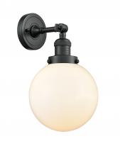  203-BK-G201-8-LED - Beacon - 1 Light - 8 inch - Matte Black - Sconce