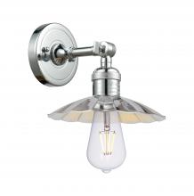  203-PC-M17-PC - Scallop - 1 Light - 8 inch - Polished Chrome - Sconce