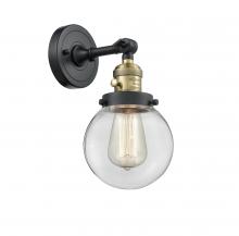  203SW-BAB-G202-6 - Beacon - 1 Light - 6 inch - Black Antique Brass - Sconce