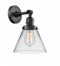  203SW-BK-G42 - Cone - 1 Light - 8 inch - Matte Black - Sconce