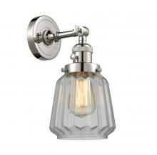  203SW-PN-G142-LED - Chatham - 1 Light - 7 inch - Polished Nickel - Sconce