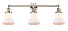  205-PN-G191 - Bellmont - 3 Light - 30 inch - Polished Nickel - Bath Vanity Light