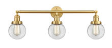  205-SG-G202-6 - Beacon - 3 Light - 30 inch - Satin Gold - Bath Vanity Light