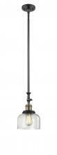  206-BAB-G72 - Bell - 1 Light - 8 inch - Black Antique Brass - Stem Hung - Mini Pendant