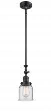  206-BK-G52 - Bell - 1 Light - 5 inch - Matte Black - Stem Hung - Mini Pendant