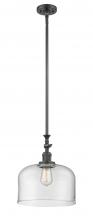  206-OB-G72-L - Bell - 1 Light - 12 inch - Oil Rubbed Bronze - Stem Hung - Mini Pendant