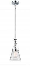  206-PC-G64 - Cone - 1 Light - 6 inch - Polished Chrome - Stem Hung - Mini Pendant